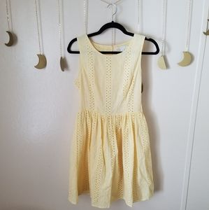 Lauren Conrad •  Yellow Eyelet Dress